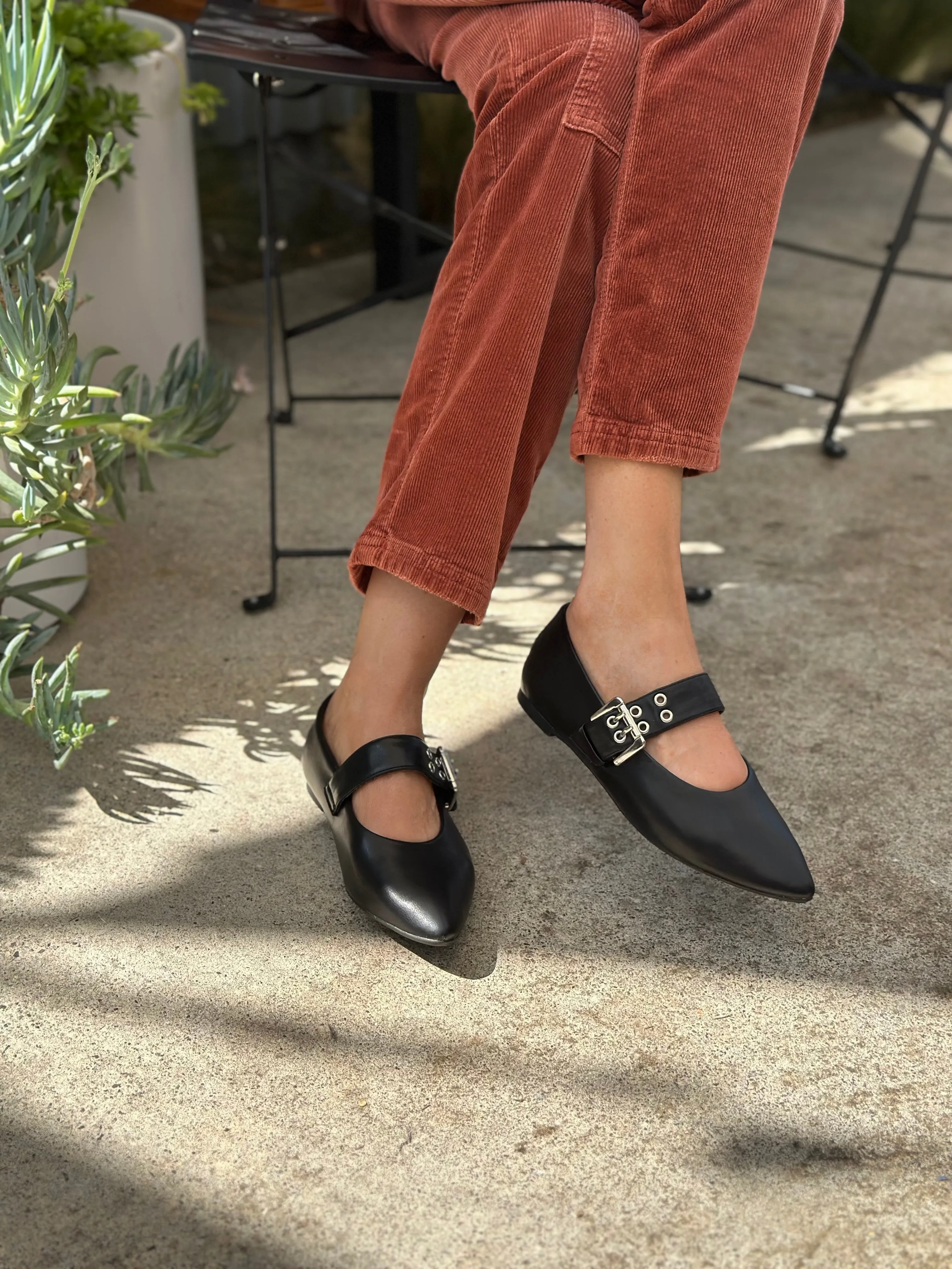 Spinning Around Flat in Black from BC Footwear slow walk