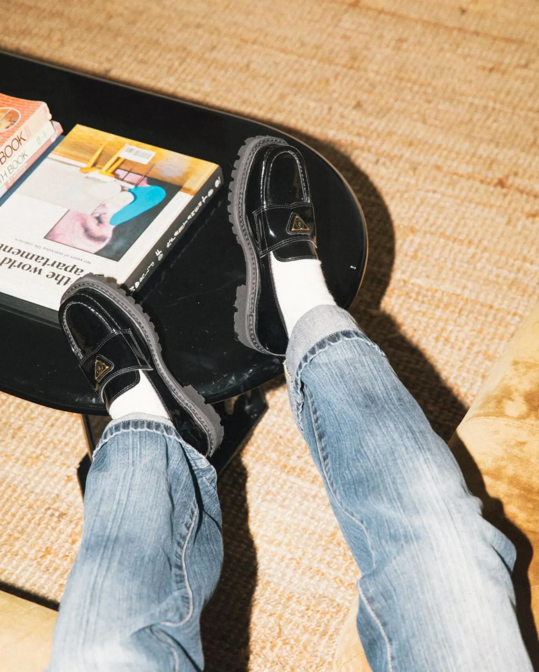 Rubber Sole Sail Vibe Lulie Patent Loafer in Black from N??skin