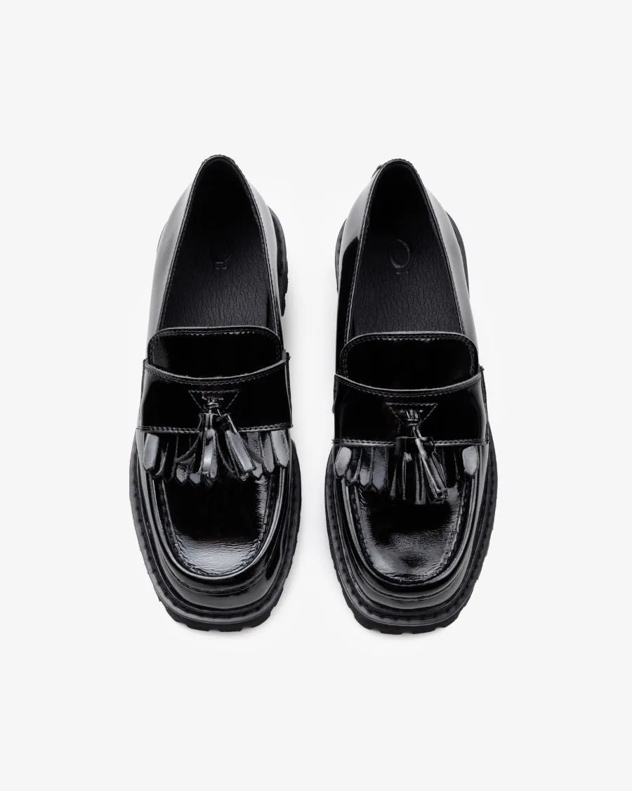 Slip On Style Work Mater Patent Loafer in Black from N??skin
