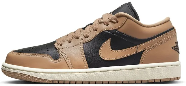 Air Jordan 1 Low Tan/Black (W) Stretch Fabric Travel Light Climb Strong