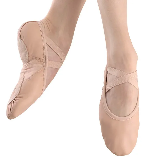 Medley Leather -- Split Sole Ballet Slipper -- Pink Supportive Core Office Workers