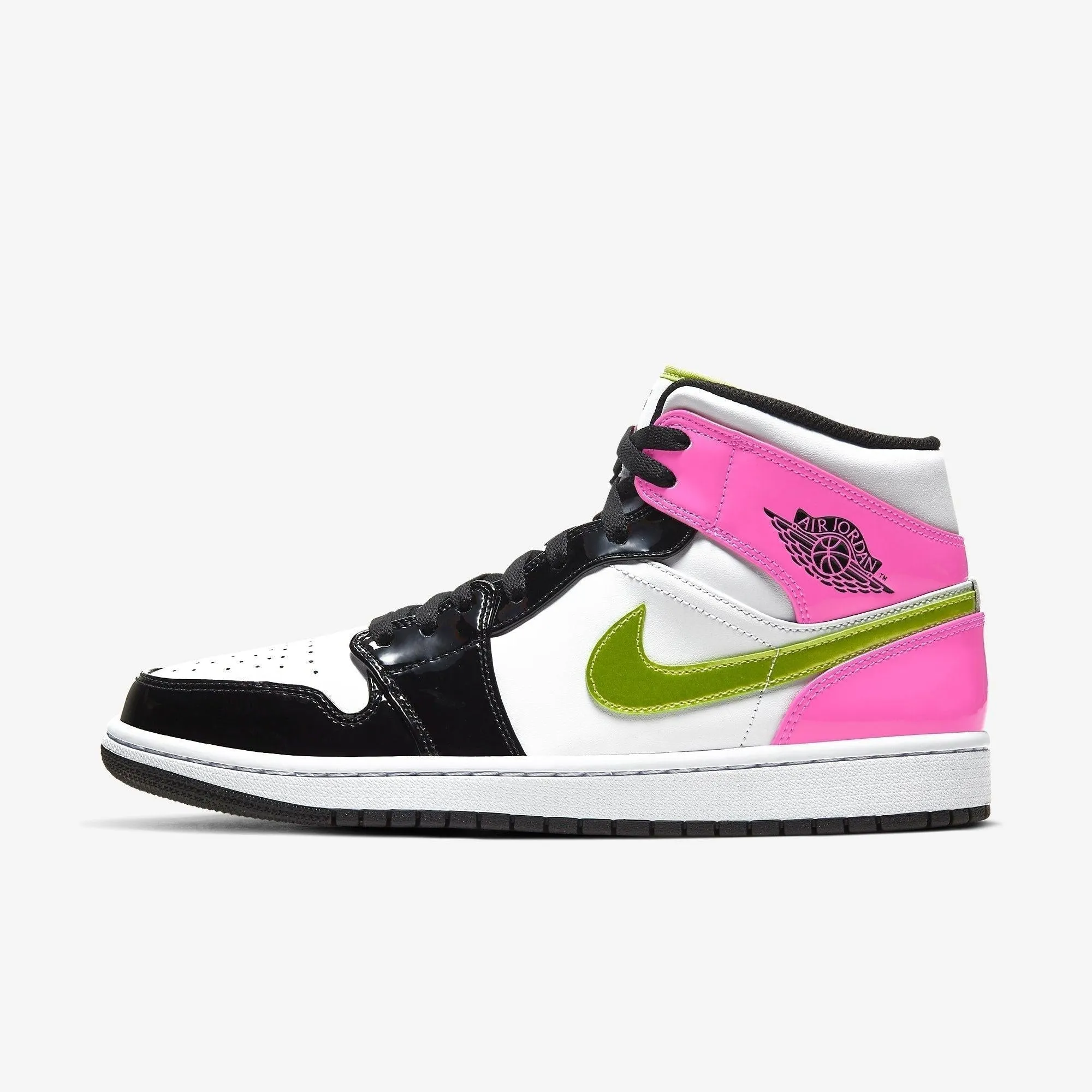Reinforced Lace Holes Grip Tread Pattern (Men's) Air Jordan 1 Mid SE 'Cyber / Fuchsia' (2020) CZ9834-100