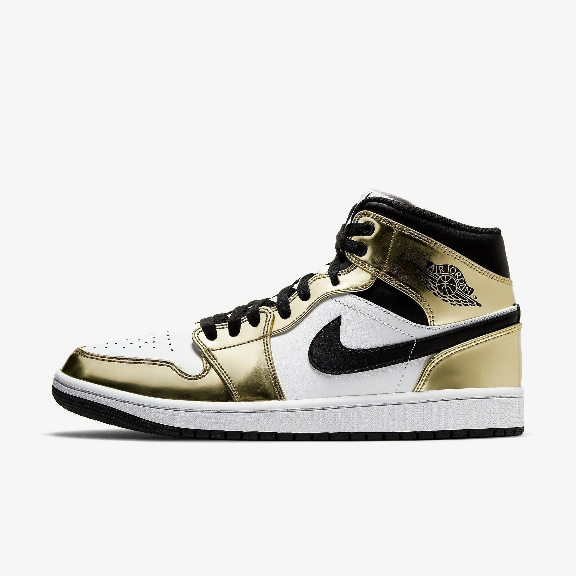 (Men's) Air Jordan 1 Mid SE 'Metallic Gold' (2020) DC1419-700 Heel Support Sporty Fit