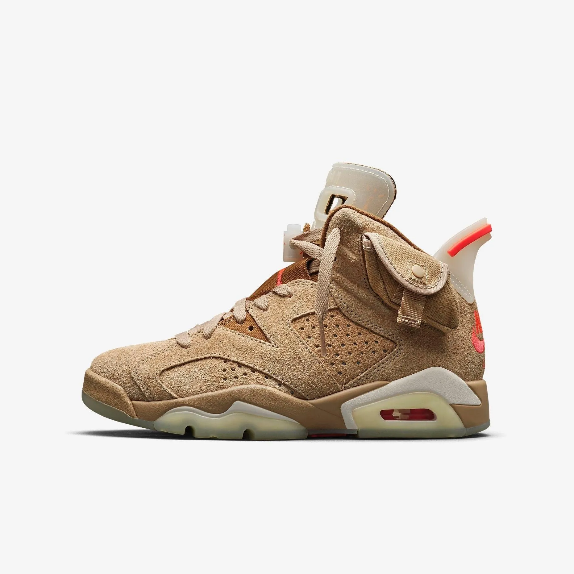 Recycled Material Design Breathable mesh construction (Men's) Air Jordan 6 Retro SP x Travis Scott 'Cactus Jack British Khaki' (2021) DH0690-200