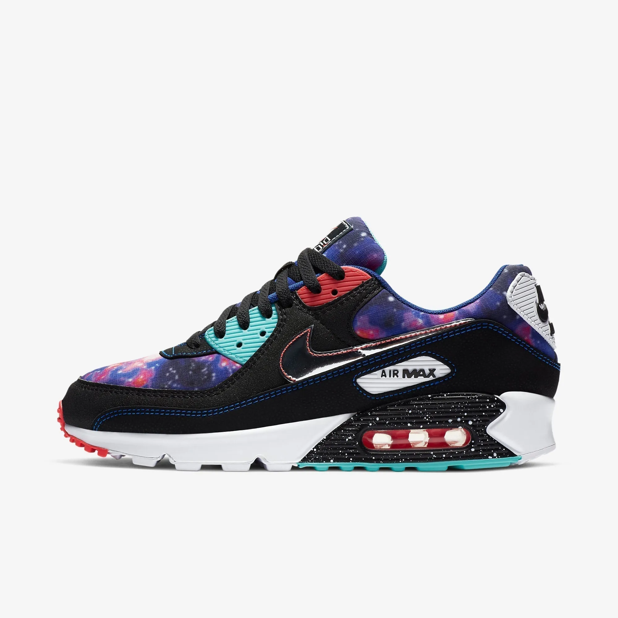 (Men's) Nike Air Max 90 'Supernova / Galaxy / Big Bang' (2020) CW6018-001 Go Sport Lace System