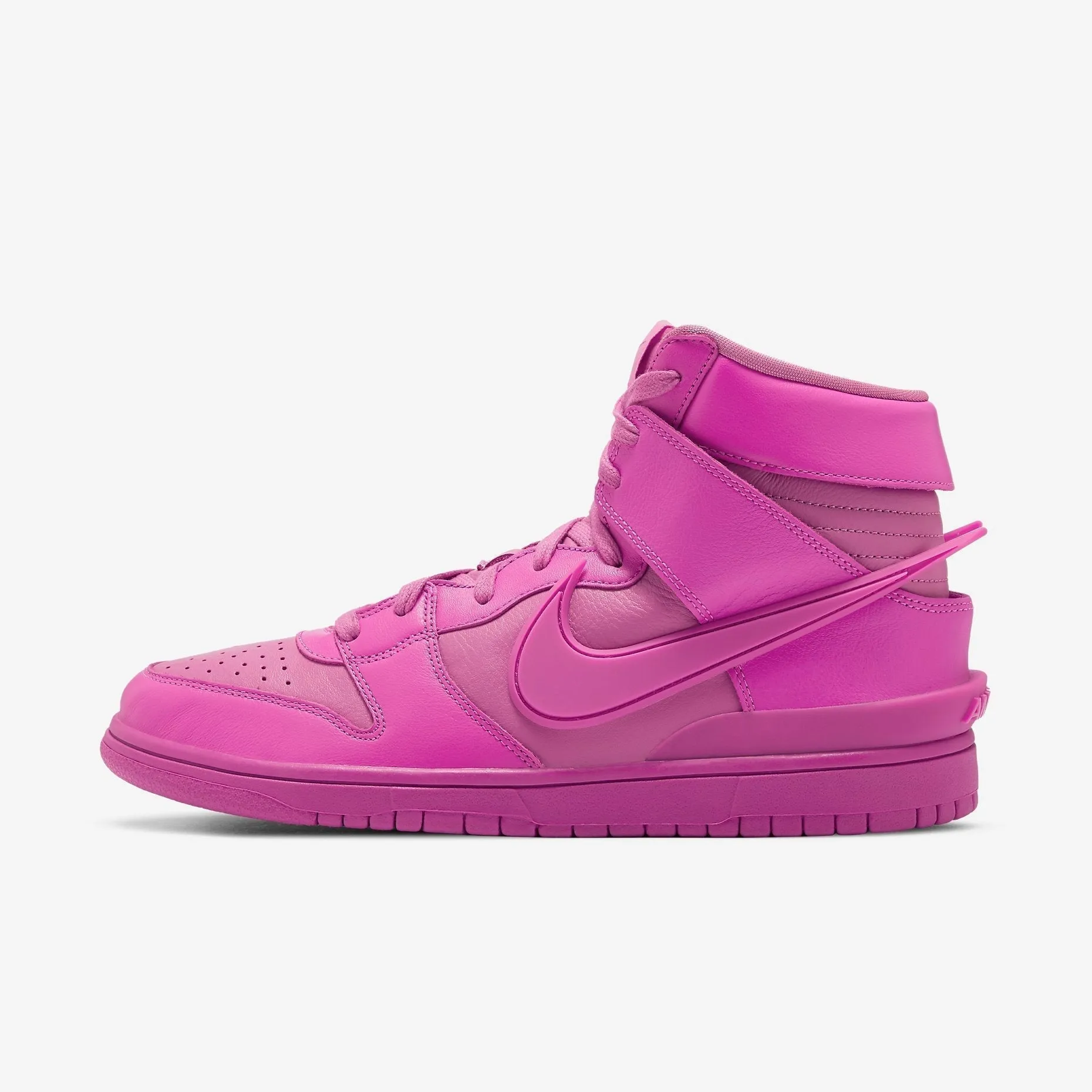 (Men's) Nike Dunk High x Ambush 'Active Fuchsia' (2021) CU7544-600 Flat Sole FlexibleSole