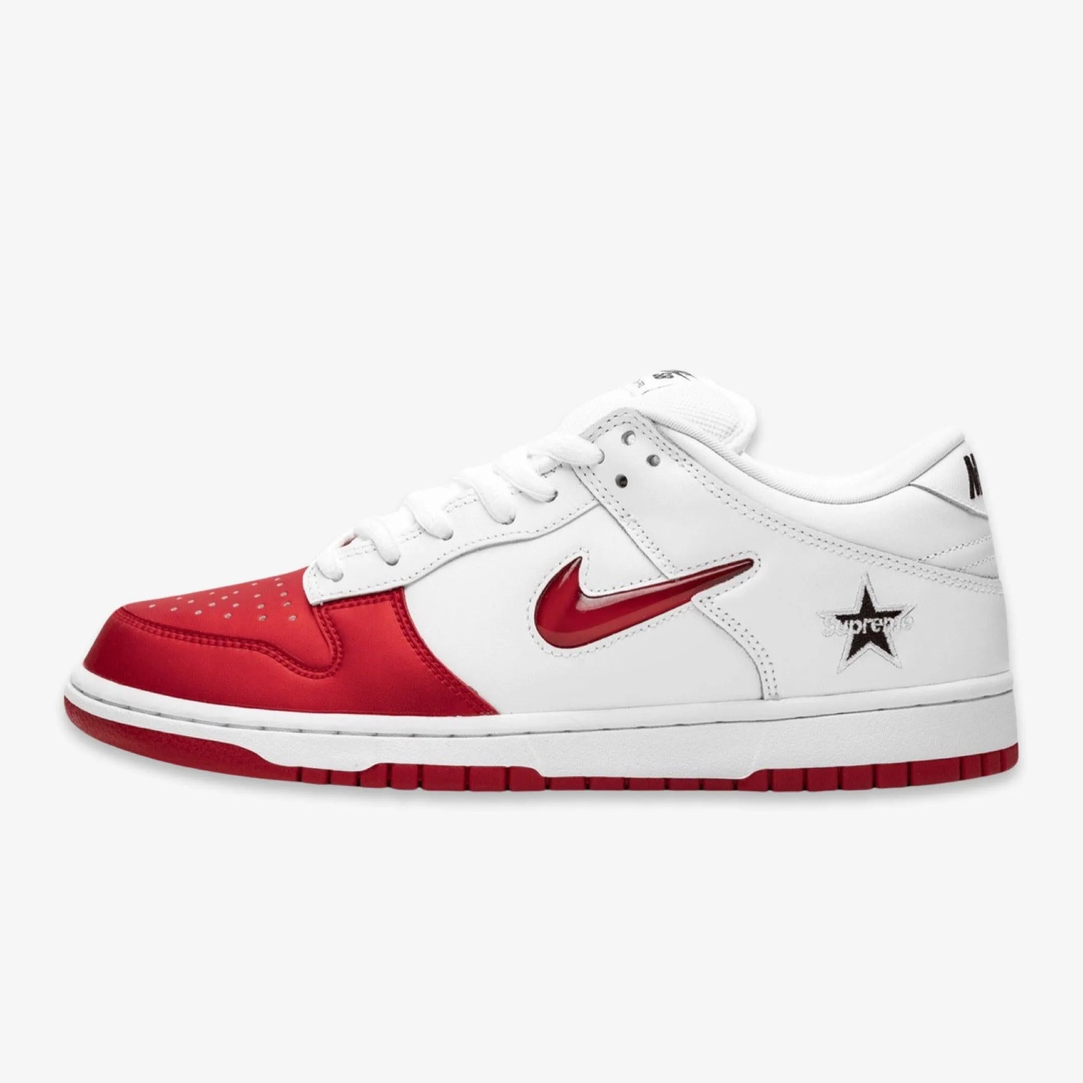 (Men's) Nike SB Dunk Low OG QS x Supreme 'Jewel Swoosh Varsity Red / White' (2019) CK3480-600 Luxurious design Vibrant sole