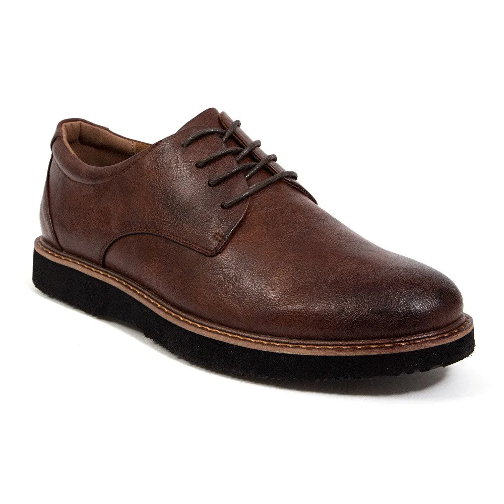 Comfy Finish Men's Walkmaster Plain Toe Oxford in Brown - Classic SUPRO