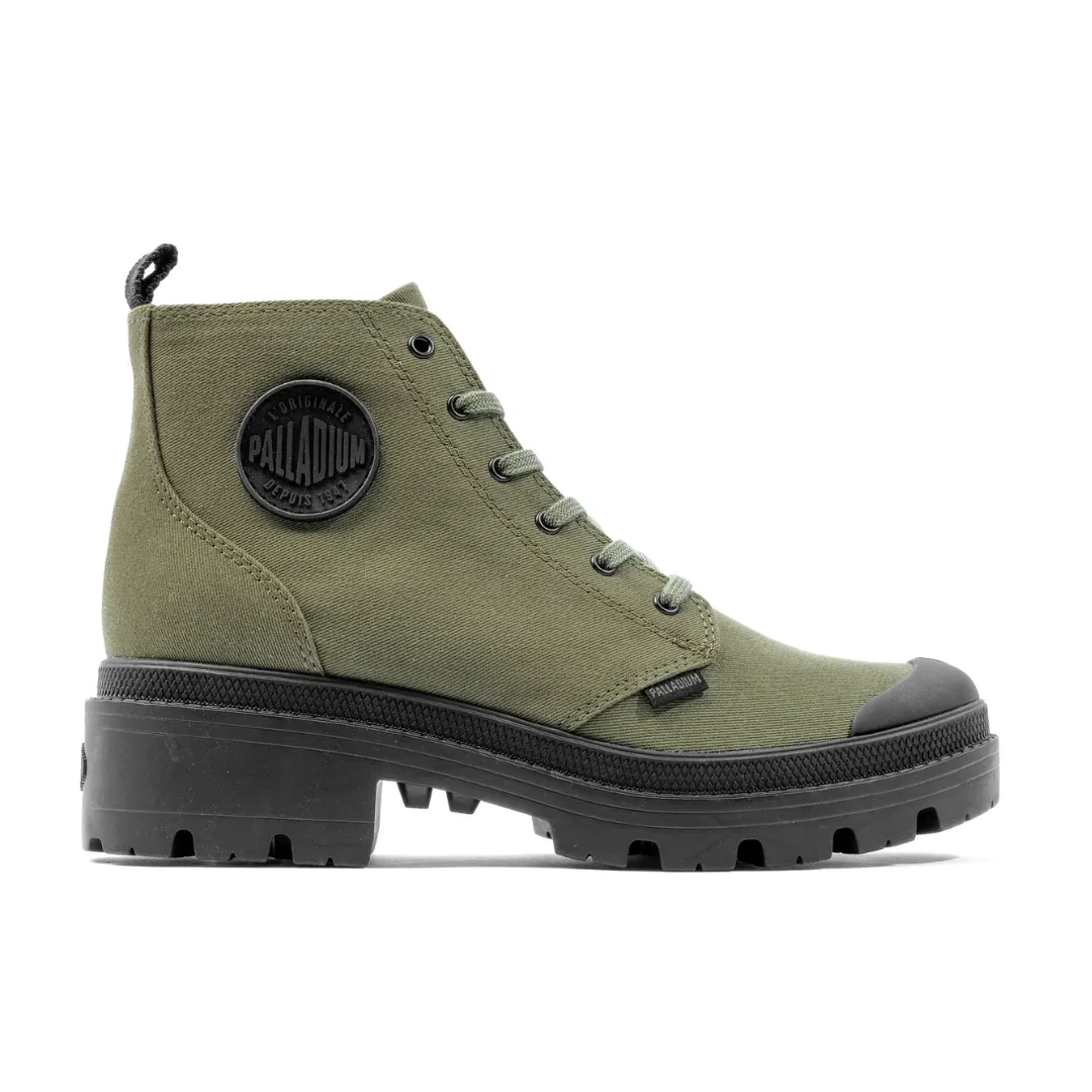 Heavy Trail Pallabase Twill Boot in Olive from Palladium