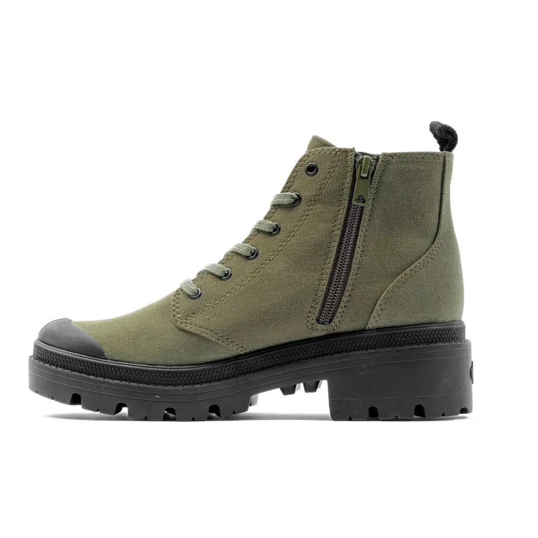 synthetic leather Pallabase Twill Boot in Olive from Palladium