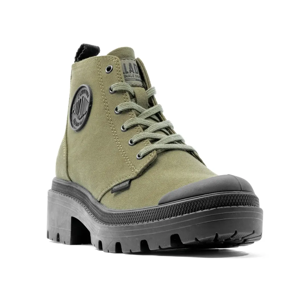 Pallabase Twill Boot in Olive from Palladium sports