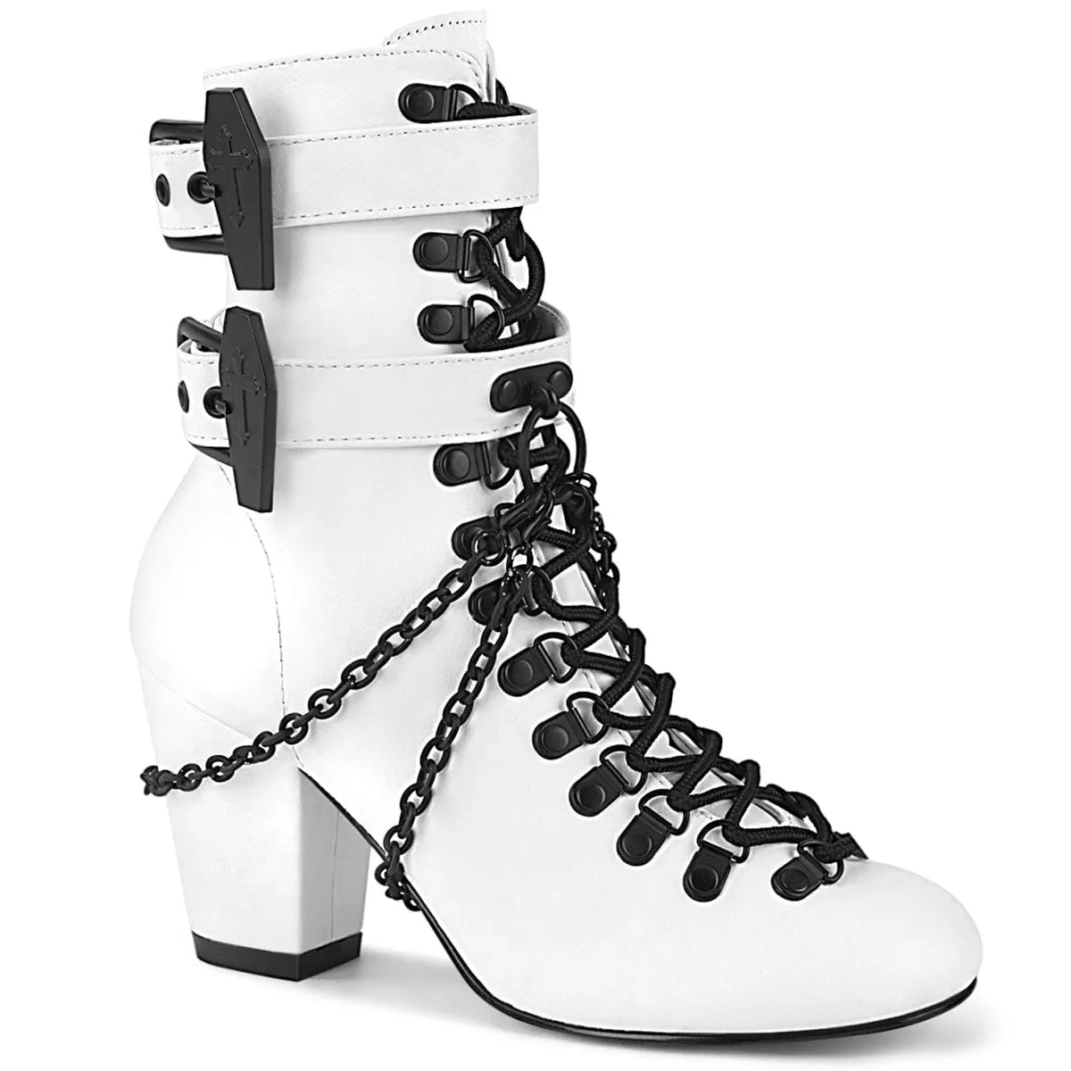 VIVIKA-128 White Vegan Leather Daily Essential