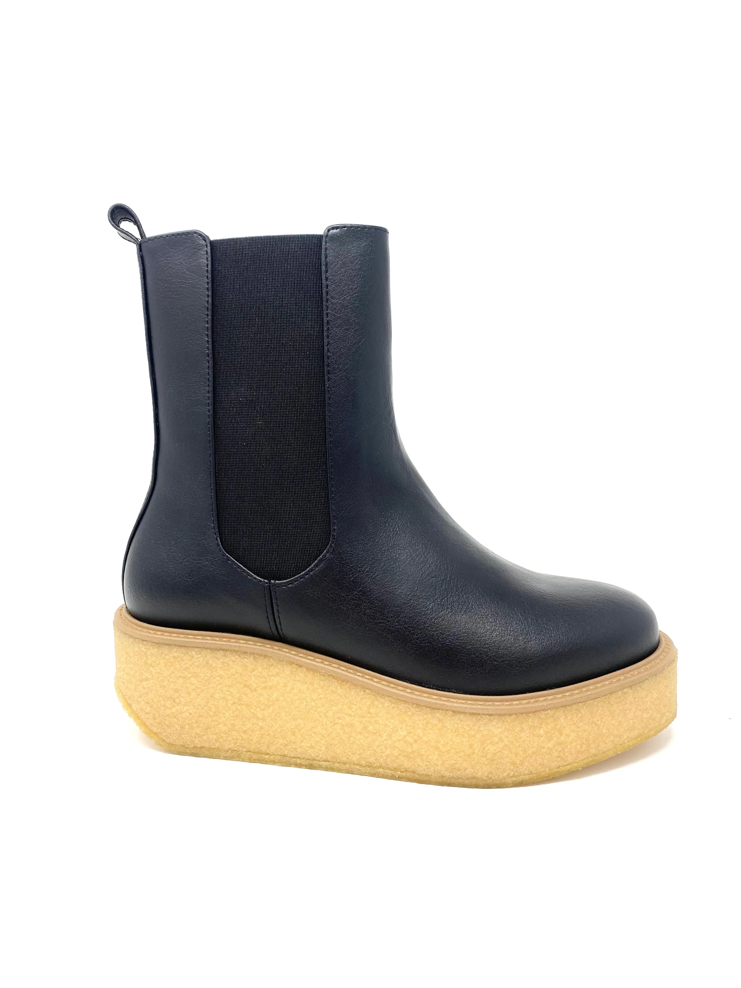 Carey Platform Boot in Black from Novacas Low Profile