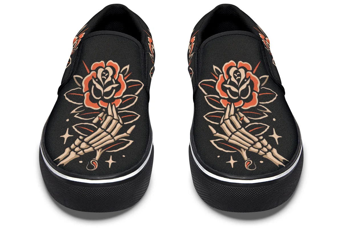 Night Out Comfort collar Skeleton Hands Slip On Shoes