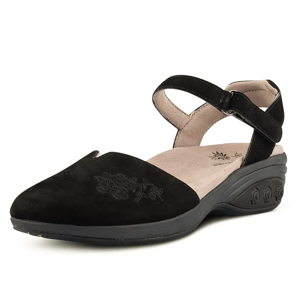 Comfortable Footbed Square Toe Morgan Women's Nubuck Leather Casual Shoe