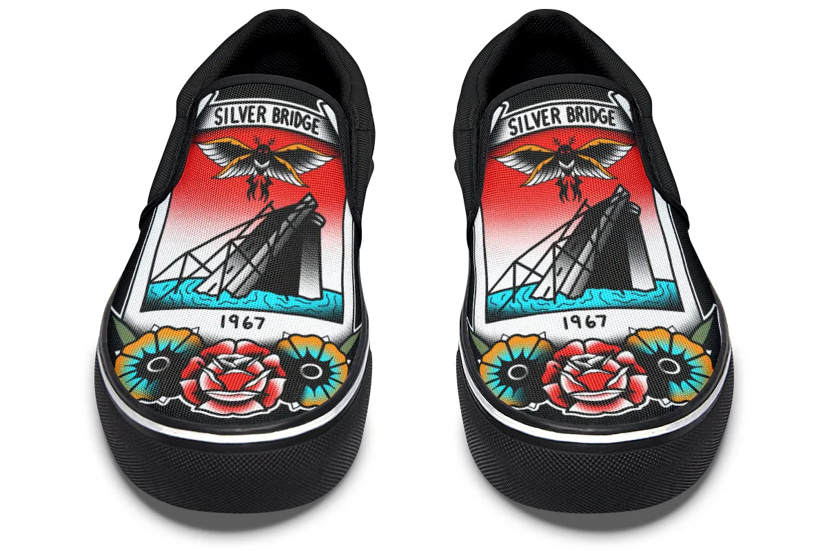 Mothman Photo Slip On Shoes Canvas Cool