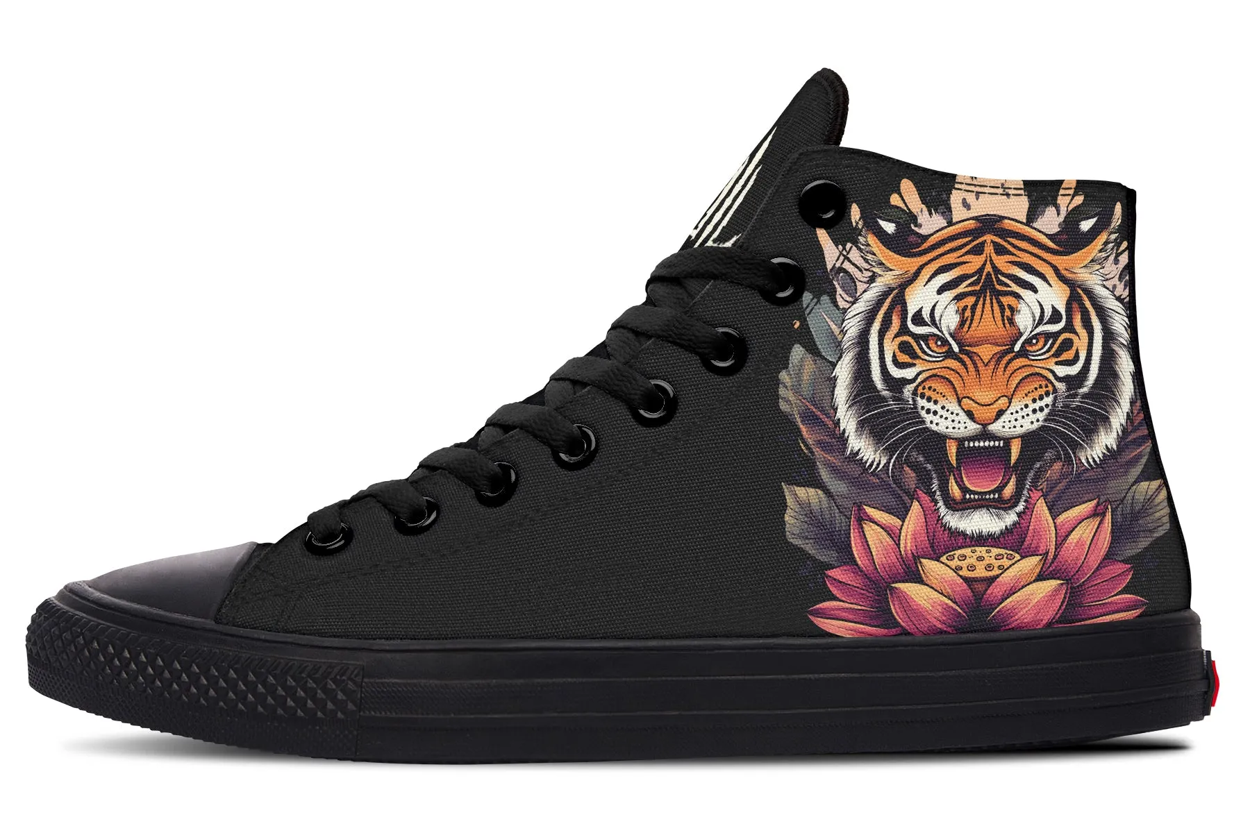 Easy To Clean Lotus Tiger High Tops