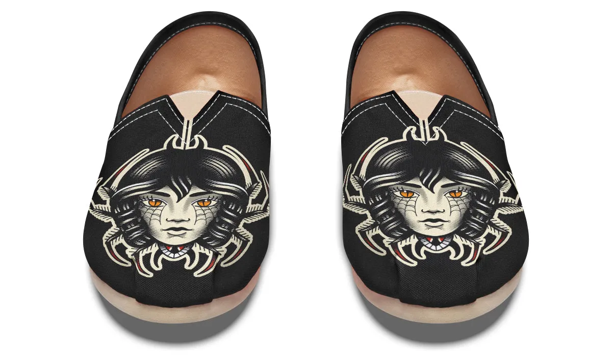 Traditional Spider Girl Head Casual Shoes New In Hiking Mood