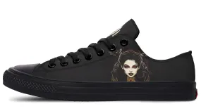 Elastic Neo Traditional Vampire Girl Low Tops