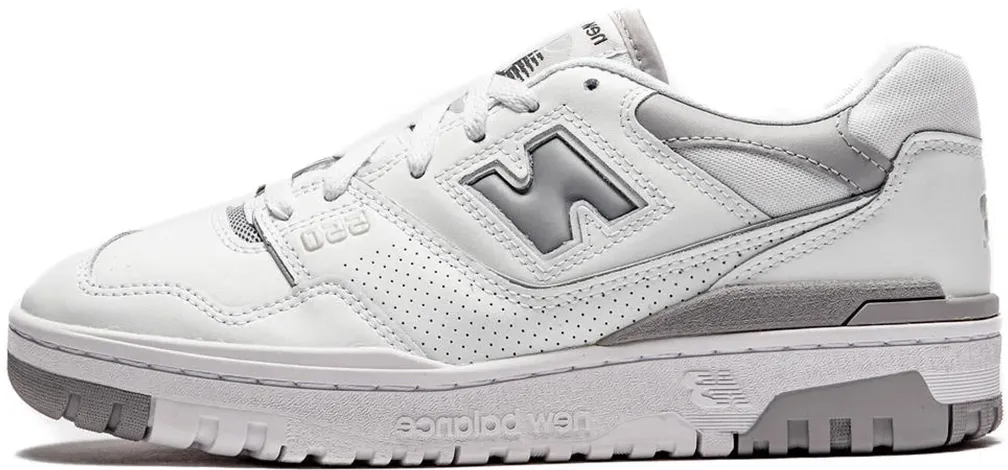 New Balance 550 White/Silver (W) Flexibility Feature Dad Pick