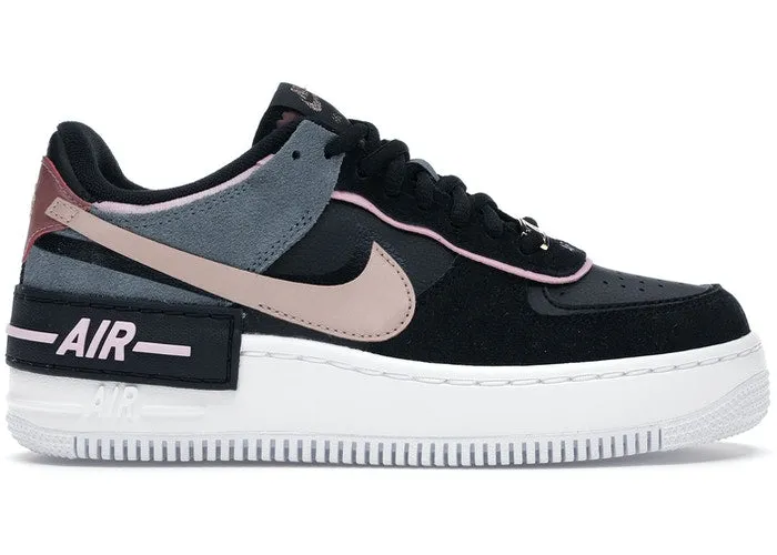 Nike Air Force 1 Shadow Black Light Arctic Pink Claystone Red (W) Slip On
