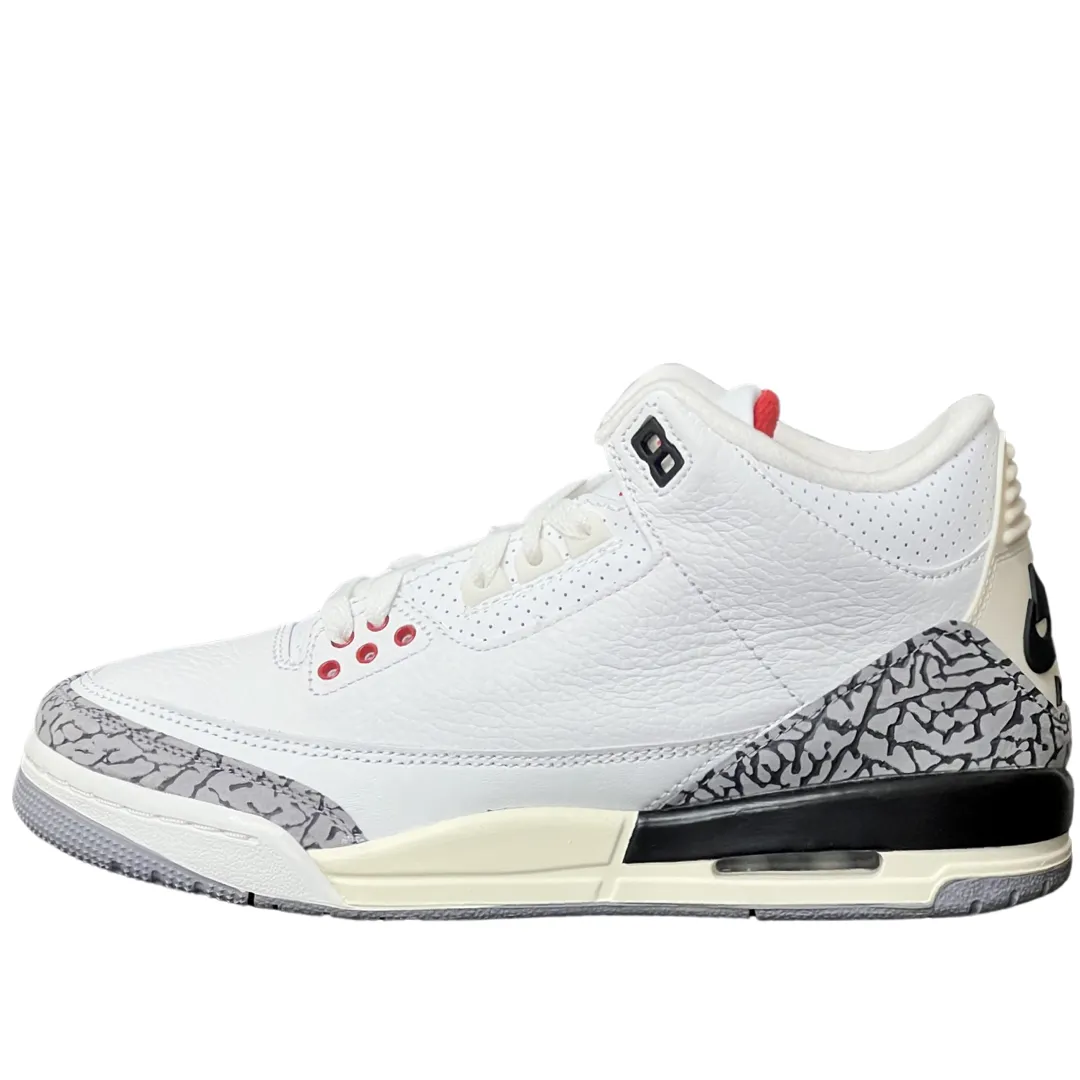 Nike Air Jordan 3 White Cement Reimagined GS Light Step Hero Edge
