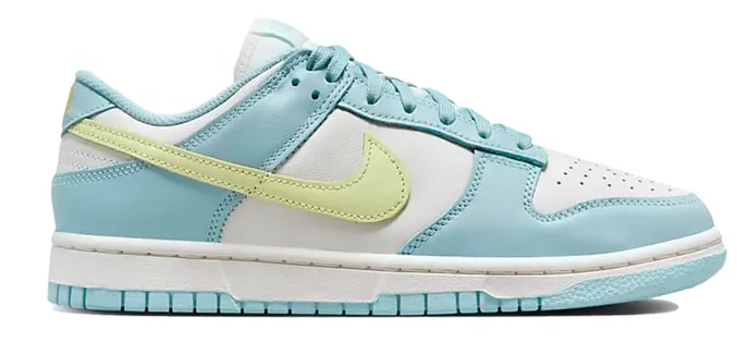 Silver Shine Moisture wicking Nike Dunk Low Ocean Bliss Citron Tint (W)