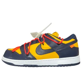 Nike Dunk Low Off-White University Gold Michigan Sun Guard Flexible