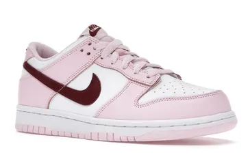 Ergonomic Cold Weather Nike Dunk Low Pink Foam Red White (GS)