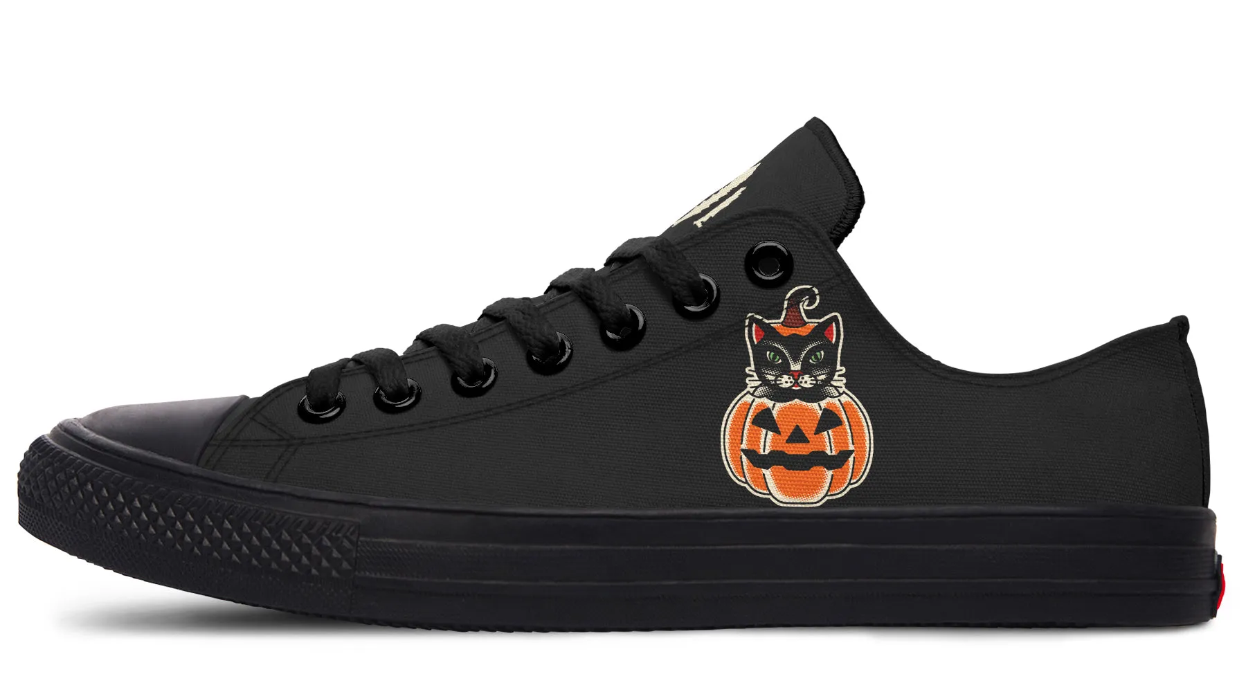 Knitted Warm Pumpkin Cat Low Tops