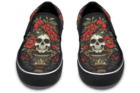 Skull Vase Slip On Shoes Soft Interior Cushioned