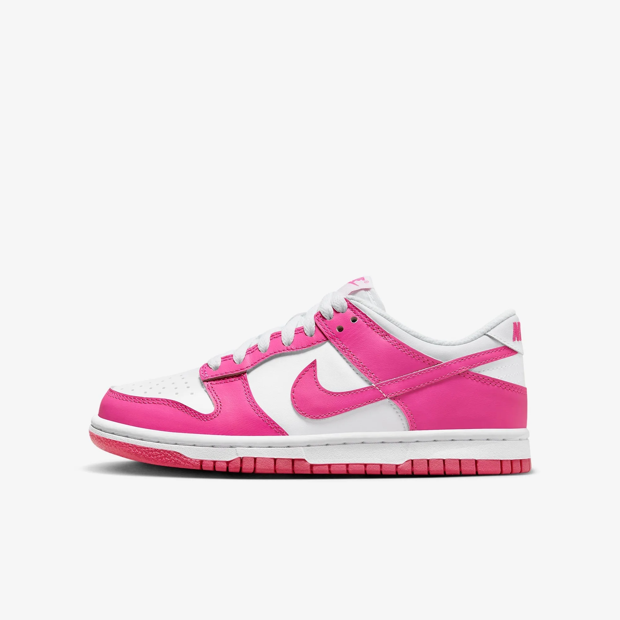 Neutral Footbed Design Athletic Purpose (GS) Nike Dunk Low 'White / Laser Fuchsia' (2022) FB9109-102