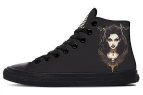 Suede Soft Deep Grip Neo Traditional Vampire Girl High Tops