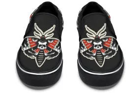Deathmoth Slip On Shoes Durable Construction Low Top