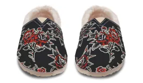 Pattern Rose Winter Casual Shoes Heart Glow