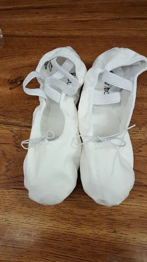 Nutcracker -- Canvas Split Sole Ballet -- White Padded