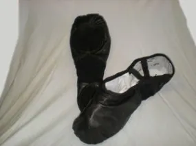 Reuben -- Men's Leather/Stretch Split Sole Ballet -- Black Stride Bold Island Step