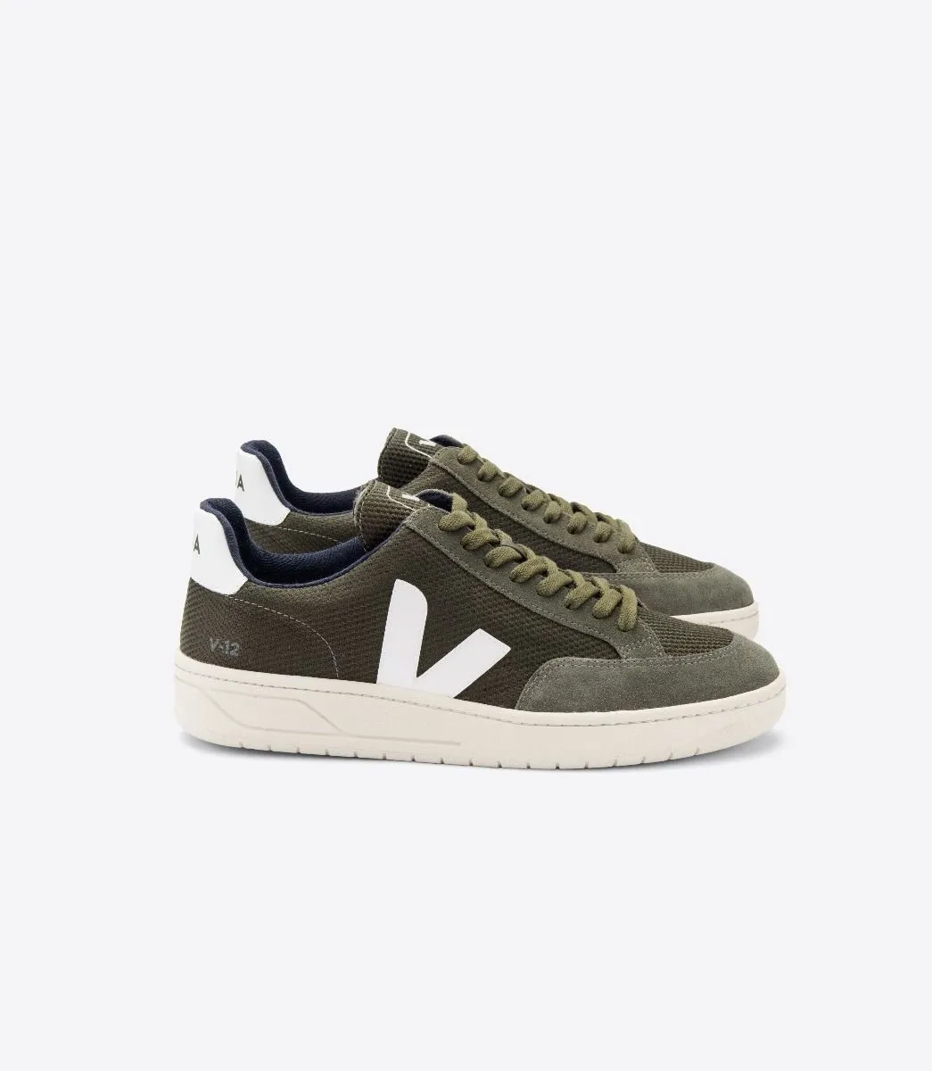 Smart Look Italian Glam V-12 Sneaker in Mesh Olive from Veja