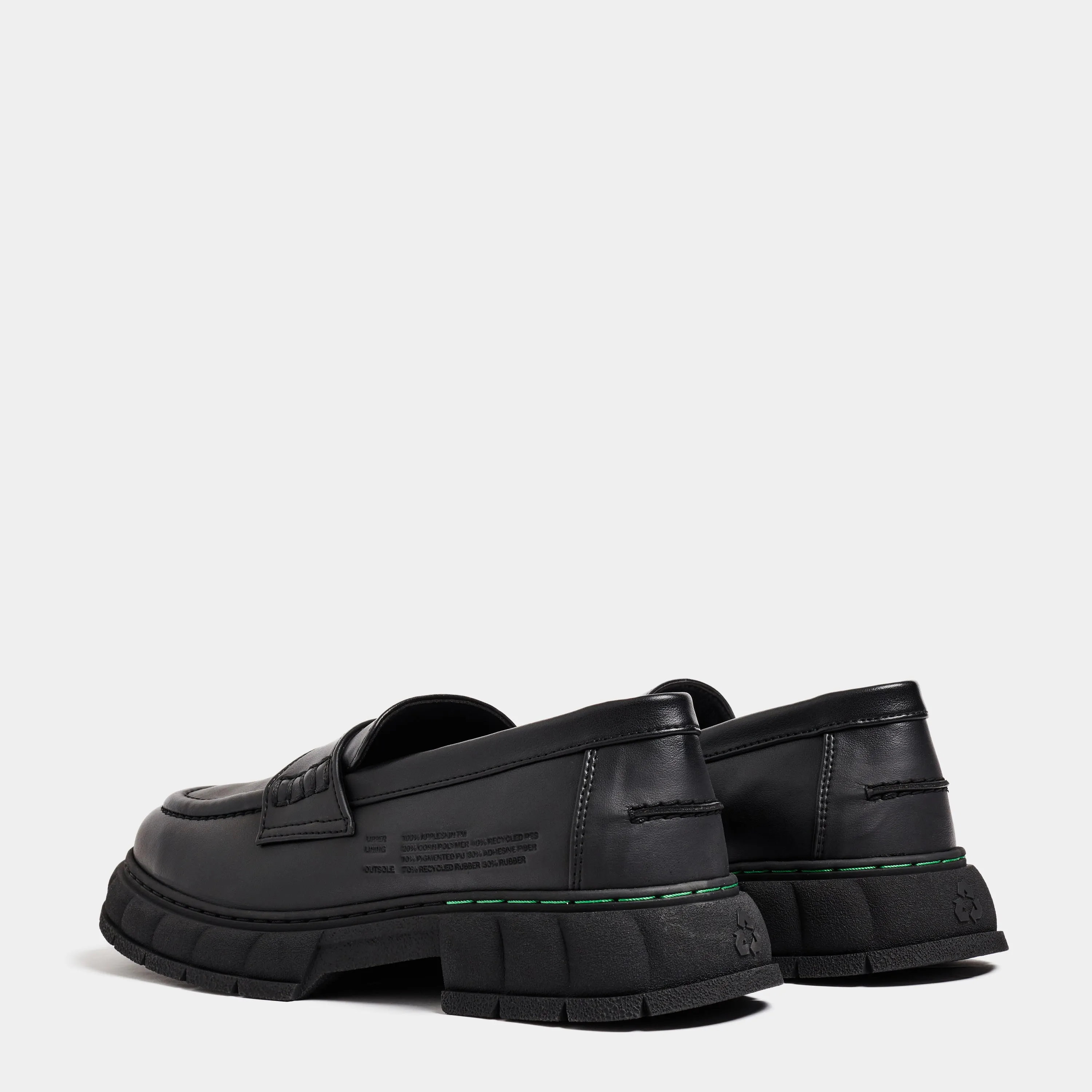 Progress Loafer in Black Apple Leather from Vir??n Comfort Path Hold Strong