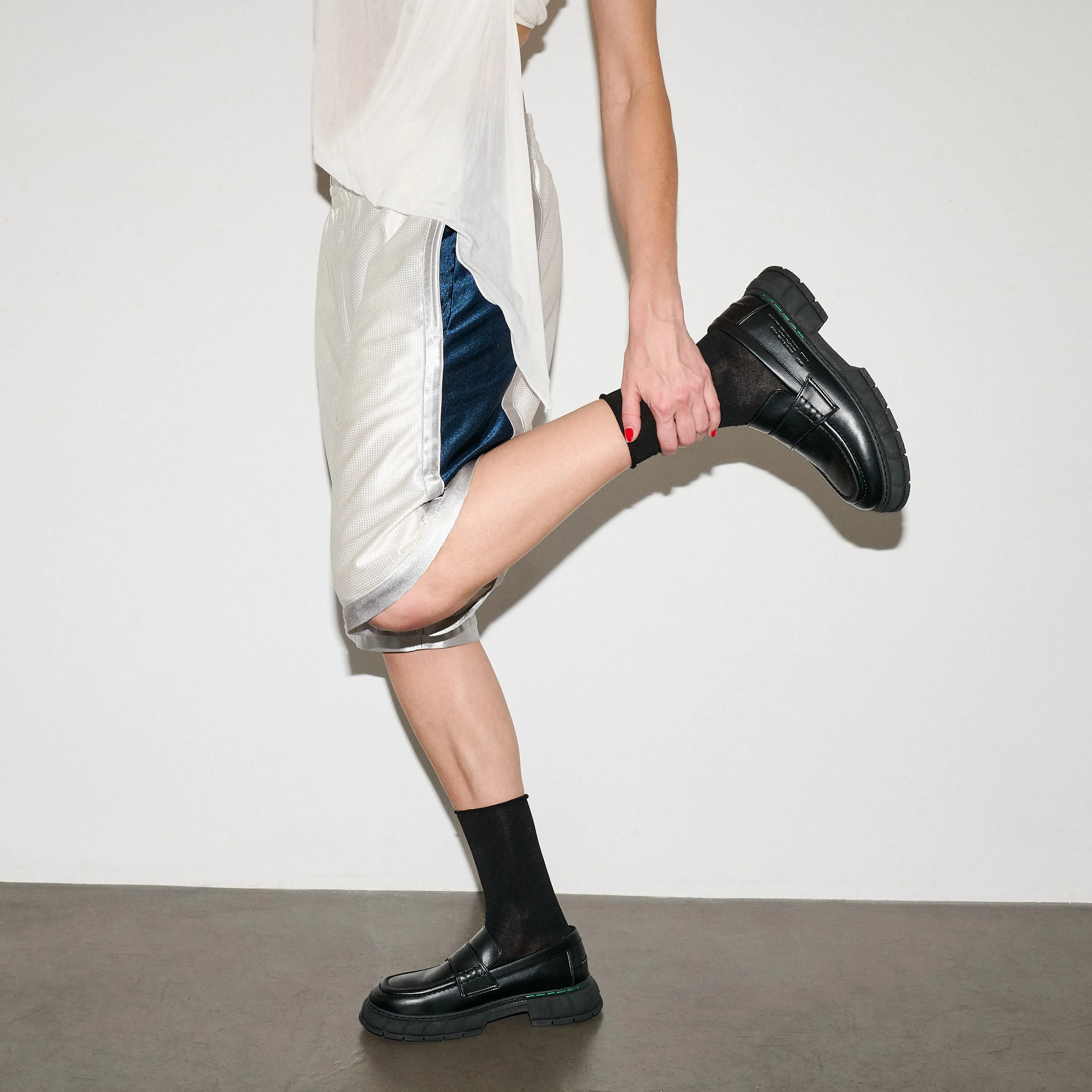 Progress Loafer in Black Apple Leather from Vir??n Casual Design Art Spot Lane