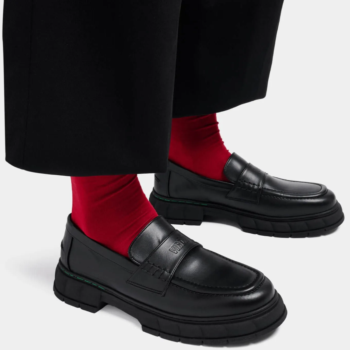 Progress Loafer in Black Apple Leather from Vir??n Spring Light