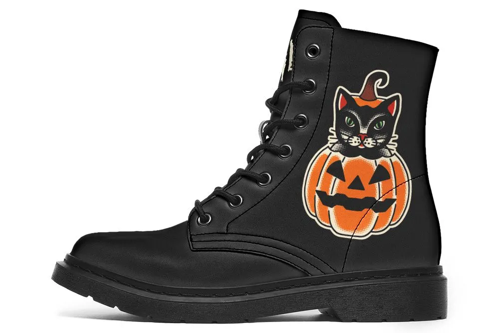Stone Glam Pumpkin Cat Boots