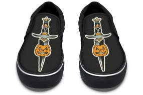 Anti Bacterial heel cup Pumpkin Dagger Slip On Shoes
