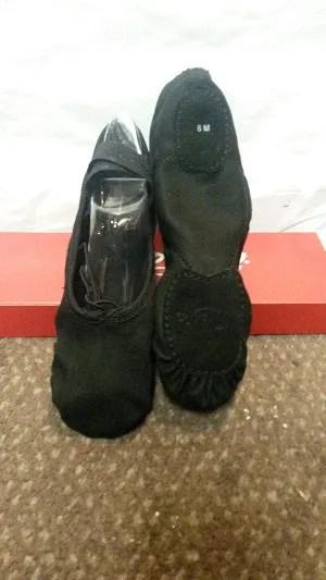 Sculpture 2 -- Stretch Canvas Split Sole Ballet -- Black Urban Walk