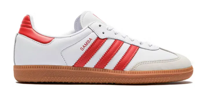 adidas Samba OG White Solar Red Gum (Women's) mesh construction Action Ready