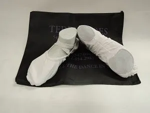 Quinn -- Stretch Canvas Split Sole Ballet -- White Memory Foam Casual Wear easy move