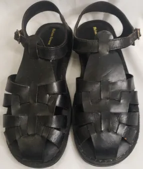 Radik -- Boy's T-Strap Sandal -- Black Arch Support Health Focused Memory Foam Casual Wear