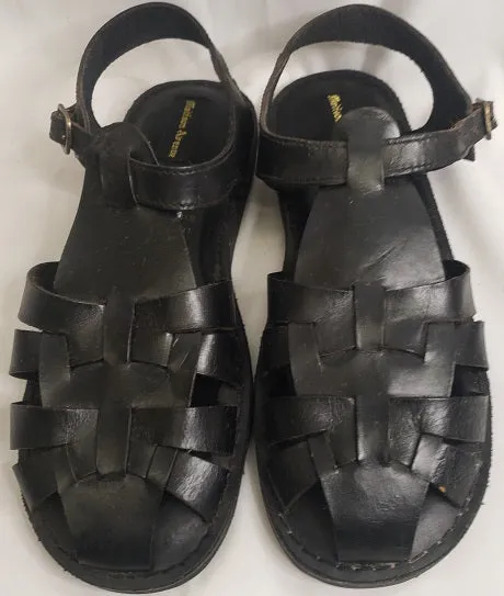 Radik -- Boy's T-Strap Sandal -- Black Arch Support Health Focused Memory Foam Casual Wear