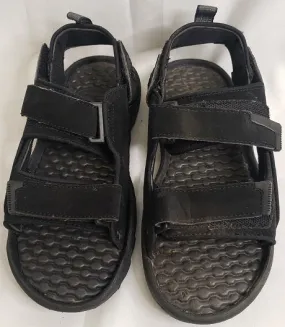 Rafaello -- Boy's Velcro Sandal -- Black Brave Walk