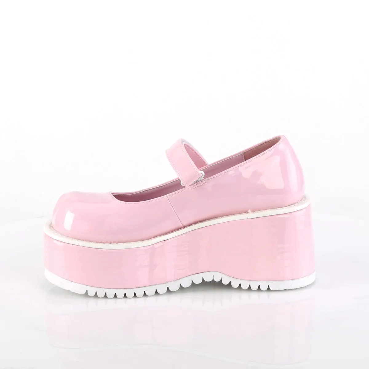DOLLIE-01 Baby Pink Hologram Patent Chic Fit Shine Bright